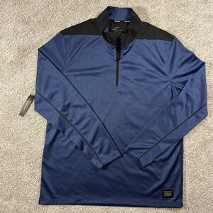 Nike Golf Dri-Fit‎ 1/4 Zip Pullover Men's L Blue Black Whiskey Creek Tour Fit